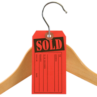 Sold Tag With Slit
