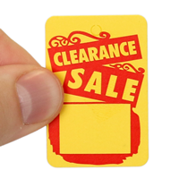 Clearance Sale Tags With Strings