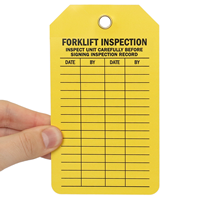 Forklift Inspection 2-Sided Status Tags