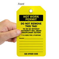 2-Sided Hot Work Tag