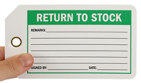 Return To Stock Tag