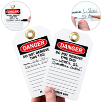 2 Sided Blank Self Laminating Tag with Danger Header
