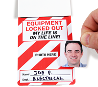 Equipment Locked Out Tag With Nylon Tie