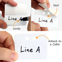 Self-laminating cable tag