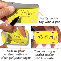 Self-laminating cable markers