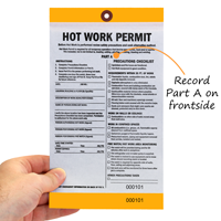 Hot Work Permit 2-Part Tag