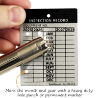 Inspection Metal Tag - 4-Year Maintenance