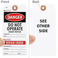 2-Sided Cardstock Osha Danger Perforated Tag