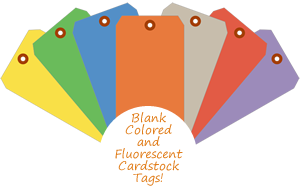Blank Colored and Fluorescent Cardstock Tags