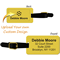 2-Sided Custom Brass Luggage Tag with Leather Strap