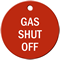 Gas Shut Off Stock Engraved Valve Tag