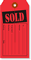 Sold w/slit, red stock, black ink