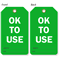 OK To Use Cylinder Status 2-Sided Tag