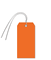 Orange Tear-Proof Blank Plastic Tags with Wire