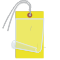 Blank Self-Laminating Write-On Tags With Wire, Yellow