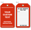 Custom Text And Instructions Red Plastic Tag